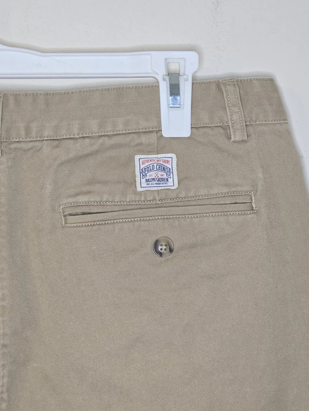 Polo Ralph Lauren Polo Chino Shorts Men's Size 34 Khaki Pleated 100% Cotton
